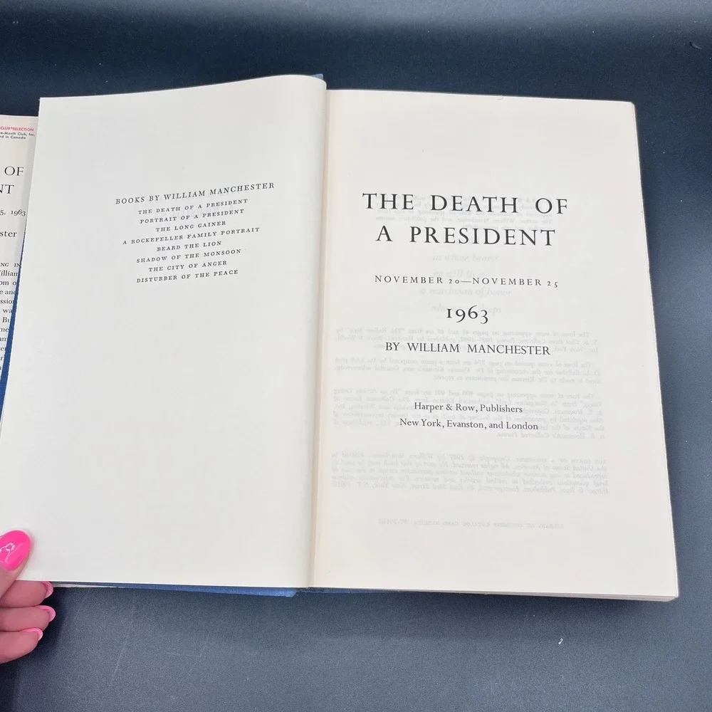 The Death of a President‎ November 1963 William Manchester Hardcover Book